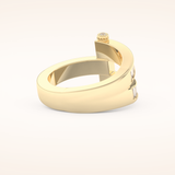 1.53 TCW Round & Baguette Shaped Moissanite Multi Stone Wedding Band