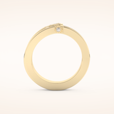 1.53 TCW Round & Baguette Shaped Moissanite Multi Stone Wedding Band