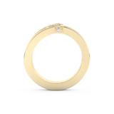 Half Eternity Wedding Band with 1.53 CT Round And Baguette Cut Moissanite – Yellow, White, or Rose Gold