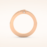 1.53 TCW Round & Baguette Shaped Moissanite Multi Stone Wedding Band