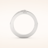 1.53 TCW Round & Baguette Shaped Moissanite Multi Stone Wedding Band