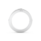 Half Eternity Wedding Band with 1.53 CT Round And Baguette Cut Moissanite – Yellow, White, or Rose Gold