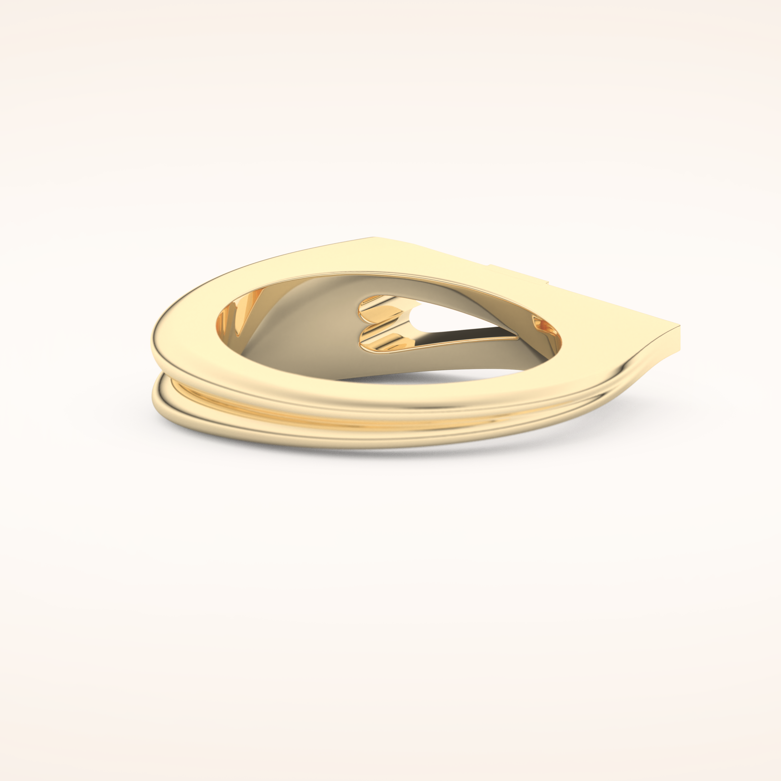 0.013 TCW Baguette Shaped Moissanite Heart Wedding Band