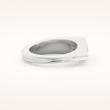 0.013 TCW Baguette Shaped Moissanite Heart Wedding Band