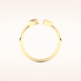 0.45 TCW Round Shaped Moissanite Smiley Wedding Band