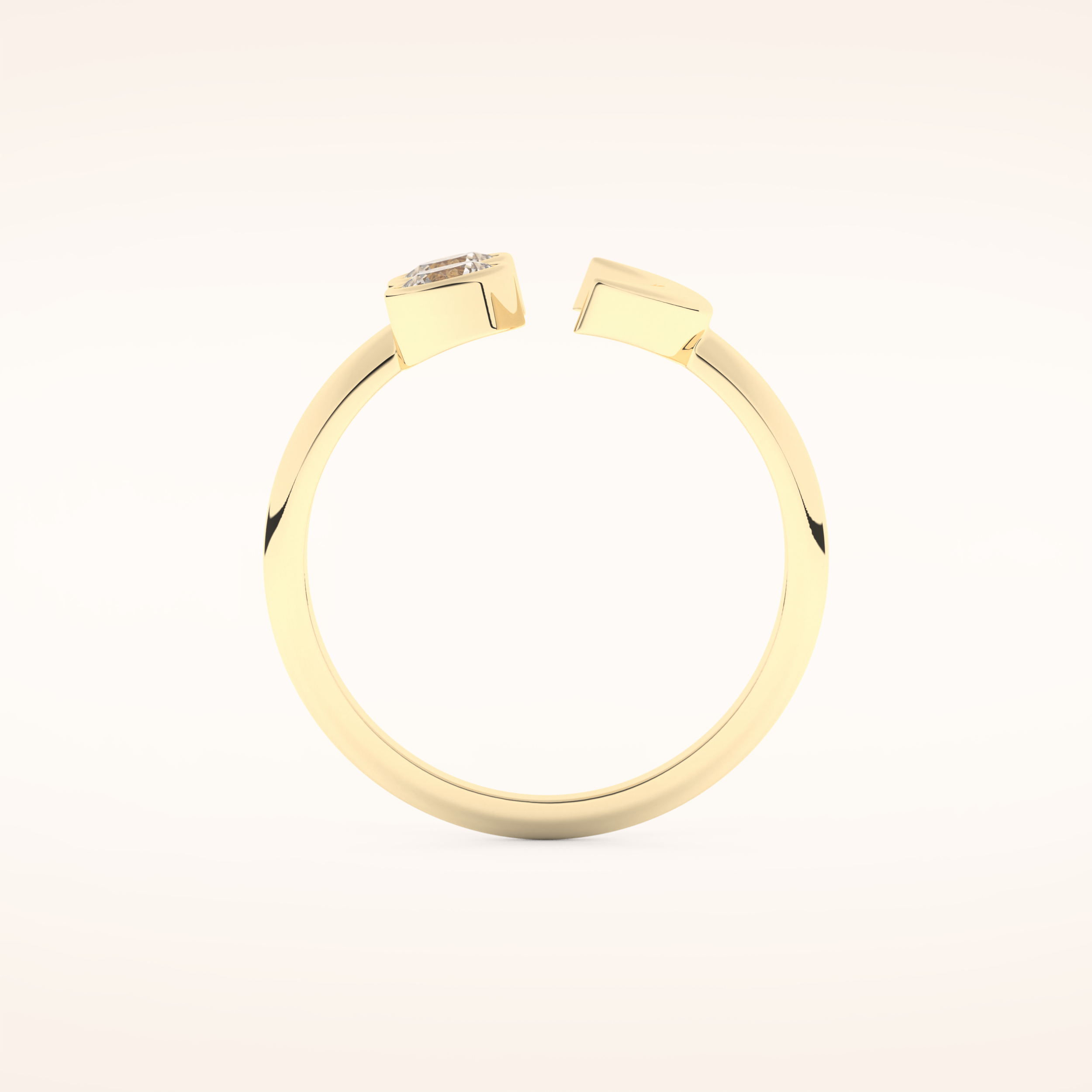 0.45 TCW Round Shaped Moissanite Smiley Wedding Band