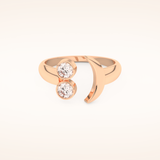 0.45 TCW Round Shaped Moissanite Smiley Wedding Band