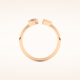 0.45 TCW Round Shaped Moissanite Smiley Wedding Band
