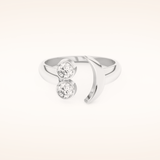 0.45 TCW Round Shaped Moissanite Smiley Wedding Band