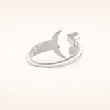 0.45 TCW Round Shaped Moissanite Smiley Wedding Band
