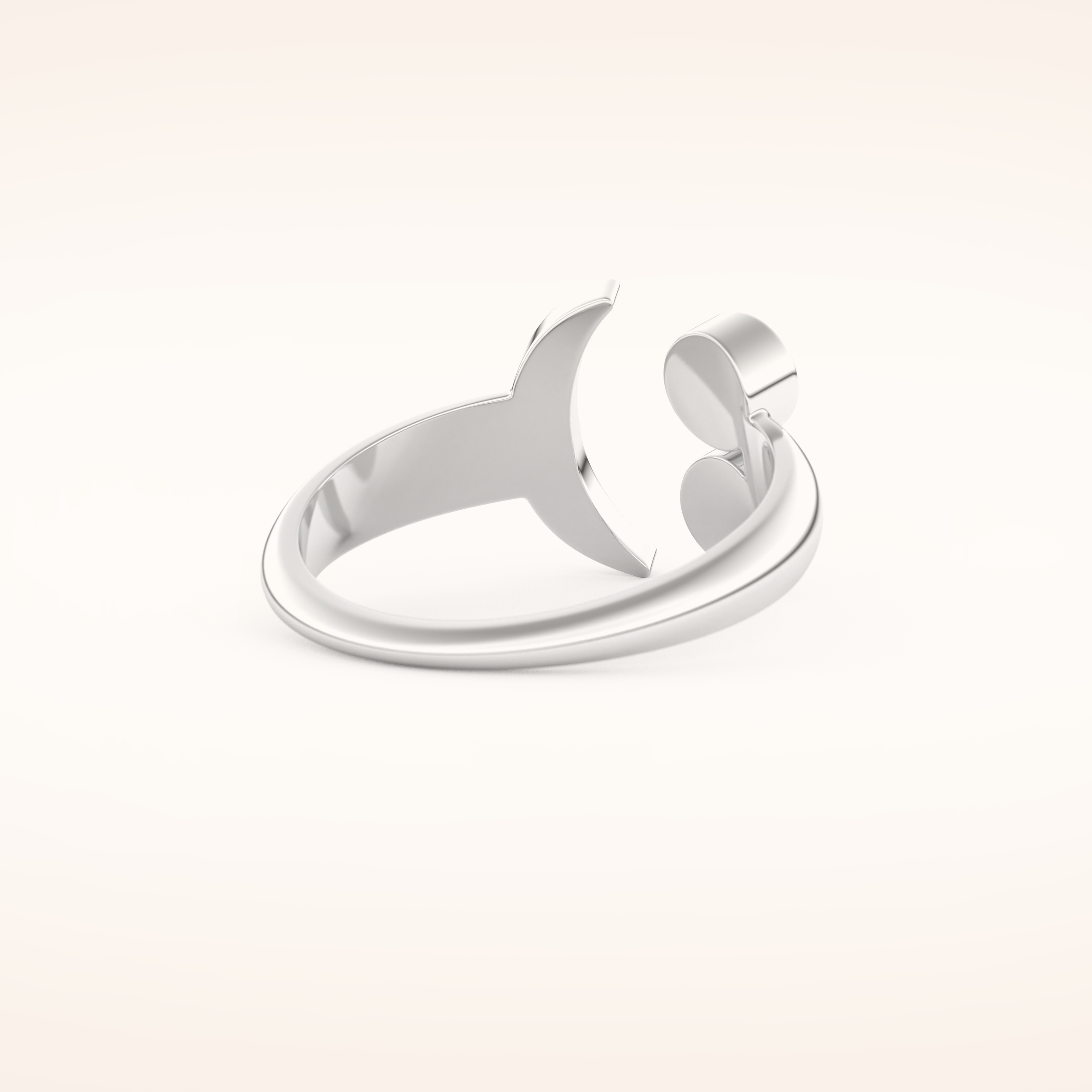 0.45 TCW Round Shaped Moissanite Smiley Wedding Band