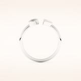 0.45 TCW Round Shaped Moissanite Smiley Wedding Band