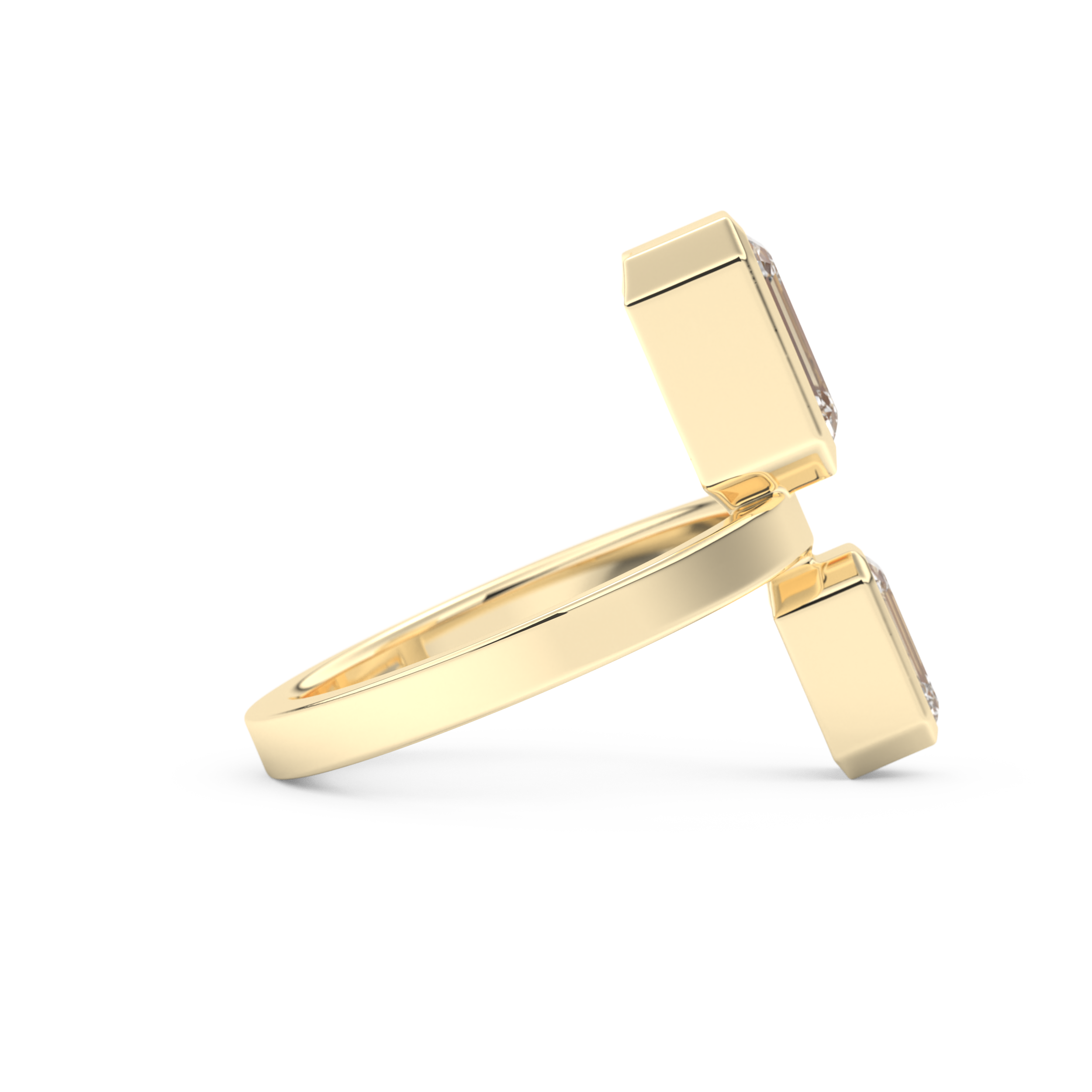 Parallel Diamond Style Wedding Band with 2.43 CT Emerald Cut Moissanite – Yellow, White, or Rose Gold