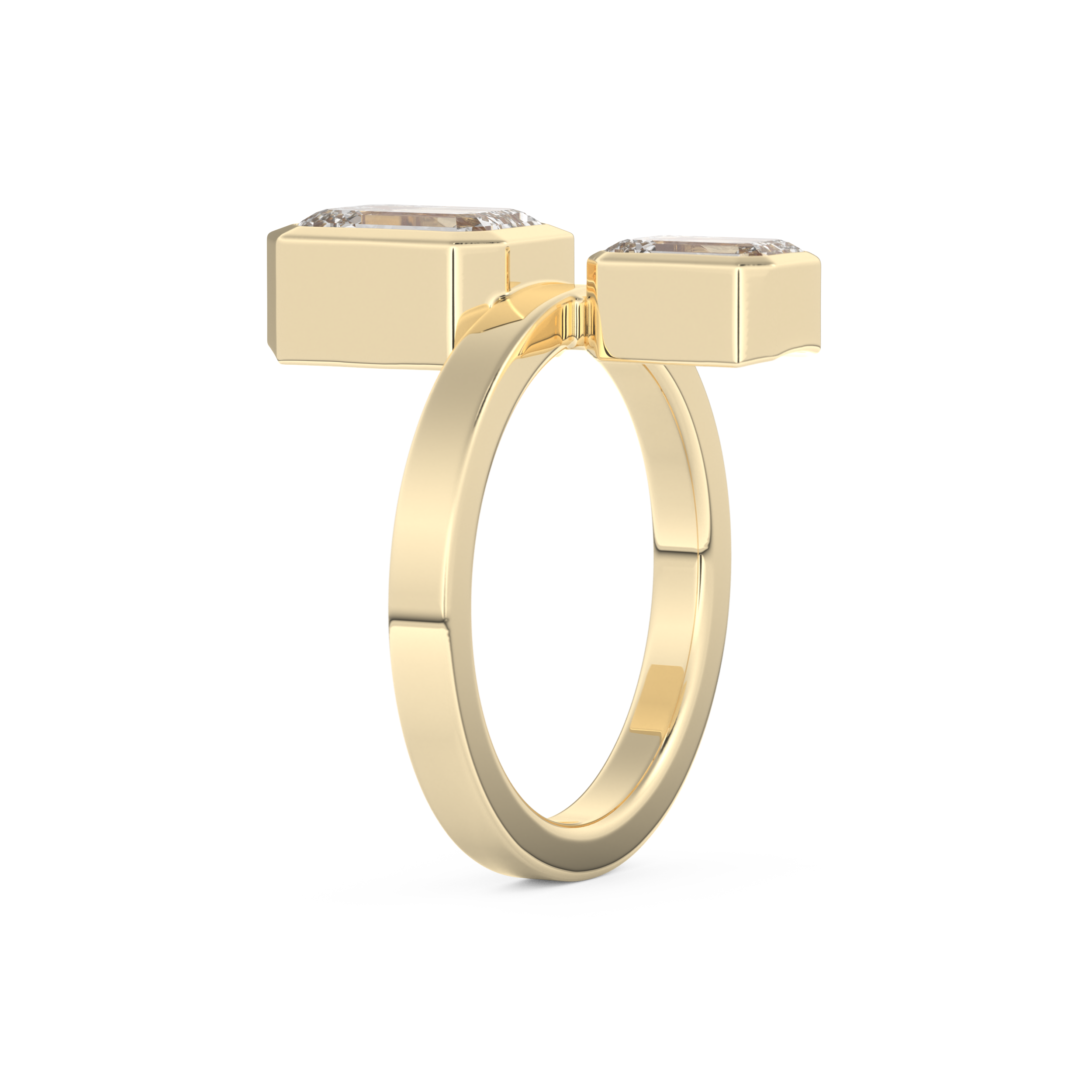 Parallel Diamond Style Wedding Band with 2.43 CT Emerald Cut Moissanite – Yellow, White, or Rose Gold