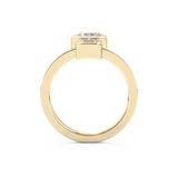 Parallel Diamond Style Wedding Band with 2.43 CT Emerald Cut Moissanite – Yellow, White, or Rose Gold