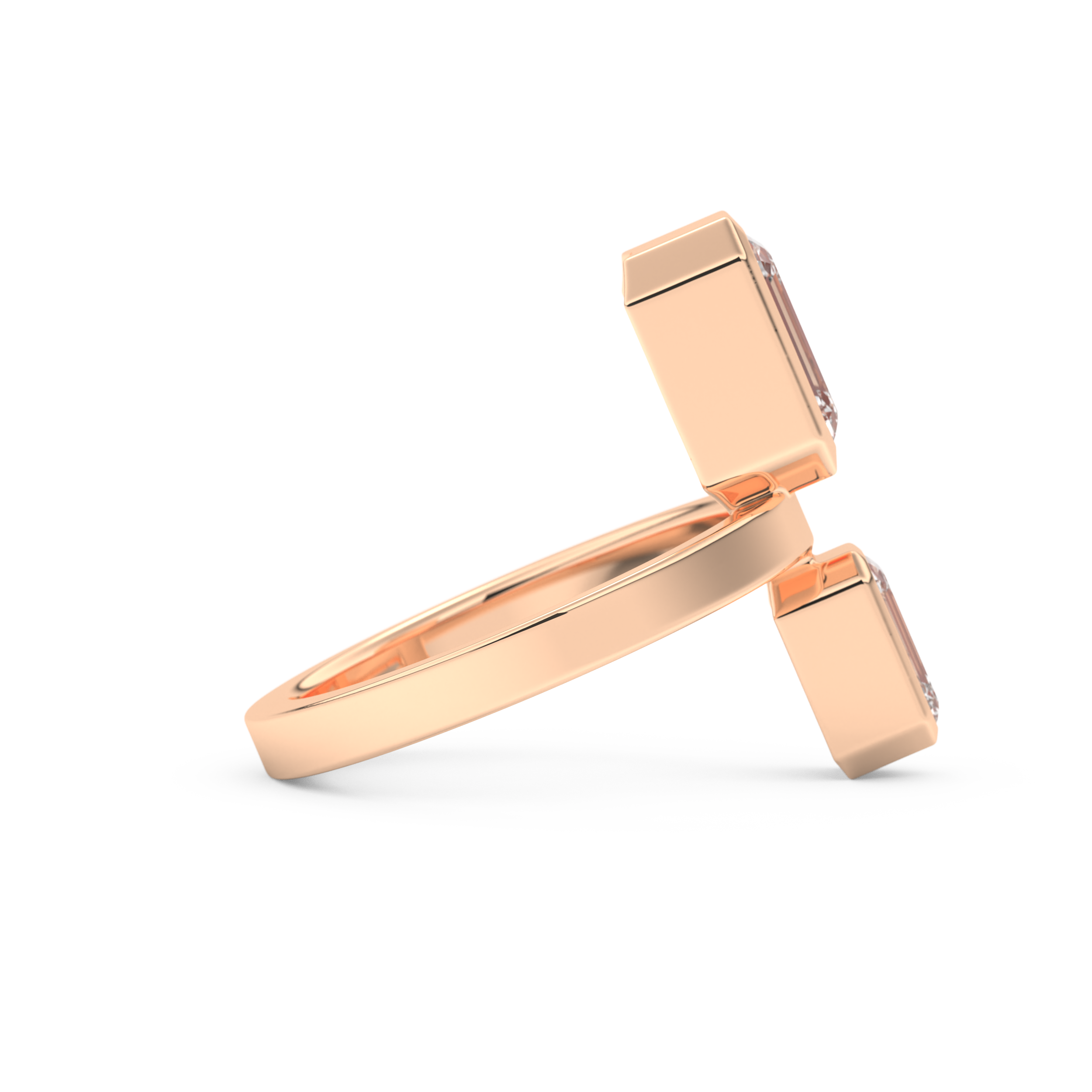 Parallel Diamond Style Wedding Band with 2.43 CT Emerald Cut Moissanite – Yellow, White, or Rose Gold