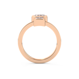 Parallel Diamond Style Wedding Band with 2.43 CT Emerald Cut Moissanite – Yellow, White, or Rose Gold