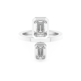 Parallel Diamond Style Wedding Band with 2.43 CT Emerald Cut Moissanite – Yellow, White, or Rose Gold