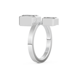 Parallel Diamond Style Wedding Band with 2.43 CT Emerald Cut Moissanite – Yellow, White, or Rose Gold