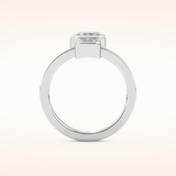 2.43 TCW Emerald Shaped Toi Et Moi Moissanite Engagement Ring