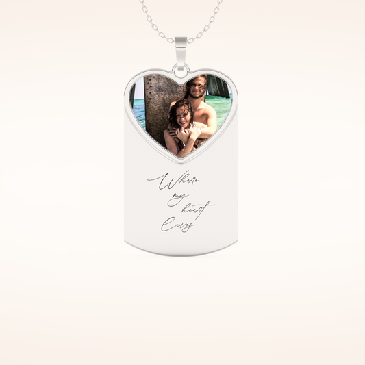 Custom Photo Printed Pendant Necklace – Crafted with Meaning 1