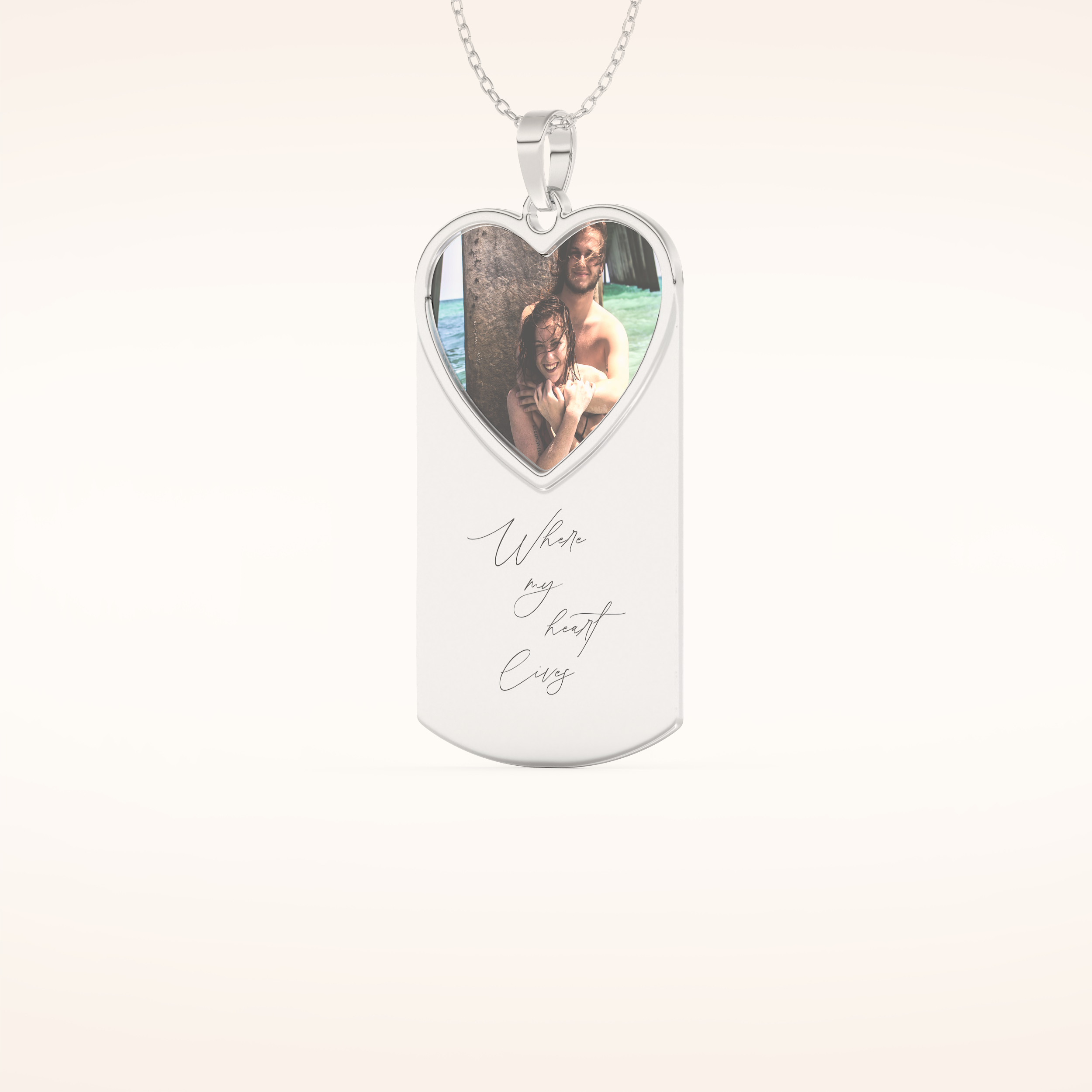 Custom Photo Printed Pendant Necklace – Crafted with Meaning 2
