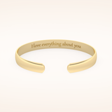 Custom Engraved Gold Cuff Bracelet – Personalized for You 4