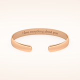 Custom Engraved Gold Cuff Bracelet – Personalized for You 7