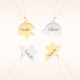Custom Engraved Heart Puzzle Pendant Necklace – Crafted with Meaning 8