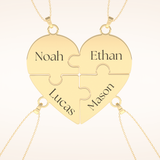Custom Engraved Heart Puzzle Pendant Necklace – Crafted with Meaning 13