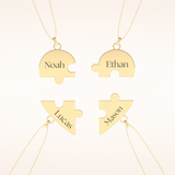 Custom Engraved Heart Puzzle Pendant Necklace – Crafted with Meaning 14