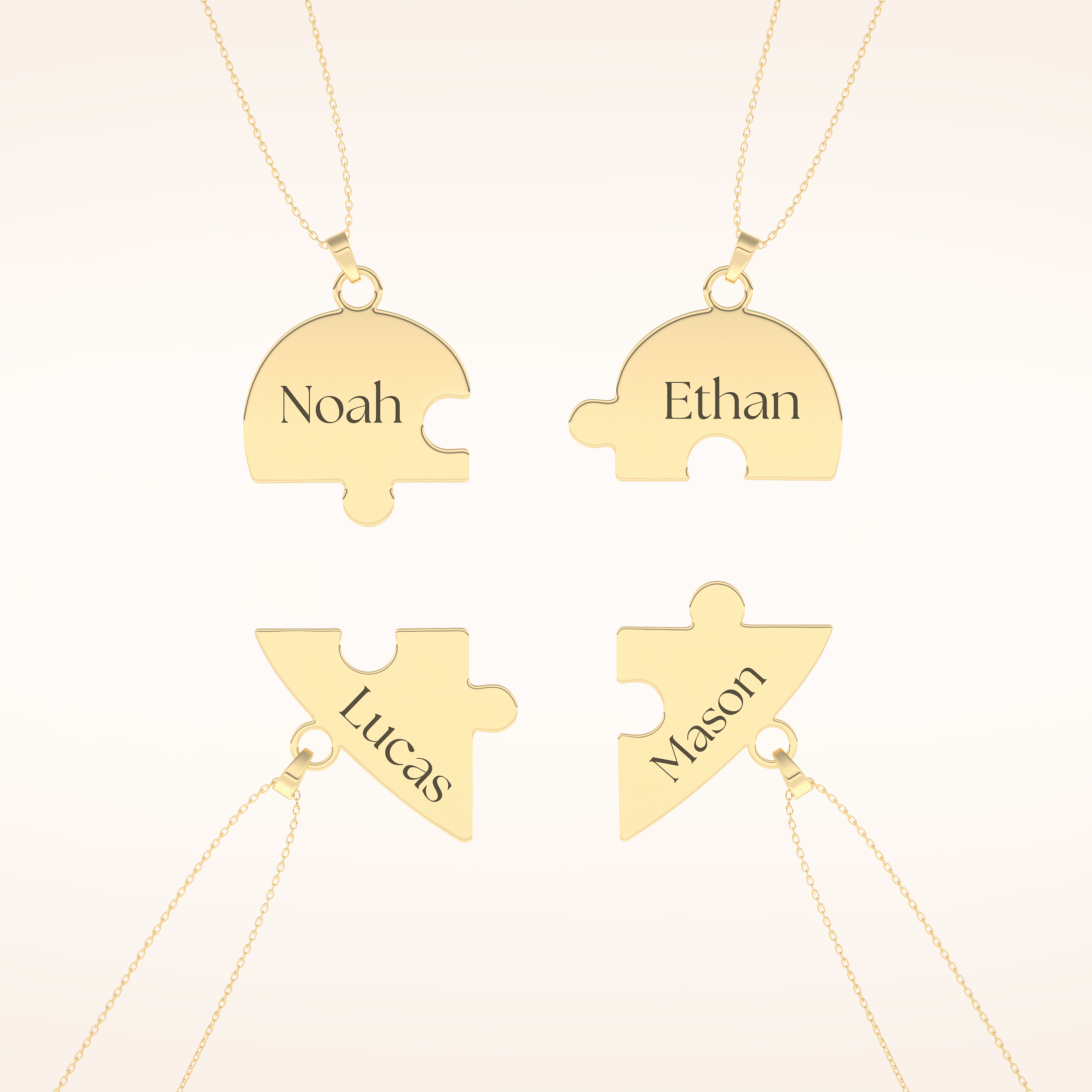 Custom Engraved Heart Puzzle Pendant Necklace – Crafted with Meaning 14