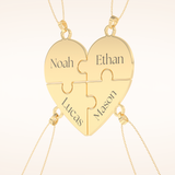 Custom Engraved Heart Puzzle Pendant Necklace – Crafted with Meaning 15