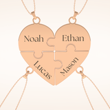 Custom Engraved Heart Puzzle Pendant Necklace – Crafted with Meaning 19