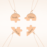 Custom Engraved Heart Puzzle Pendant Necklace – Crafted with Meaning 20