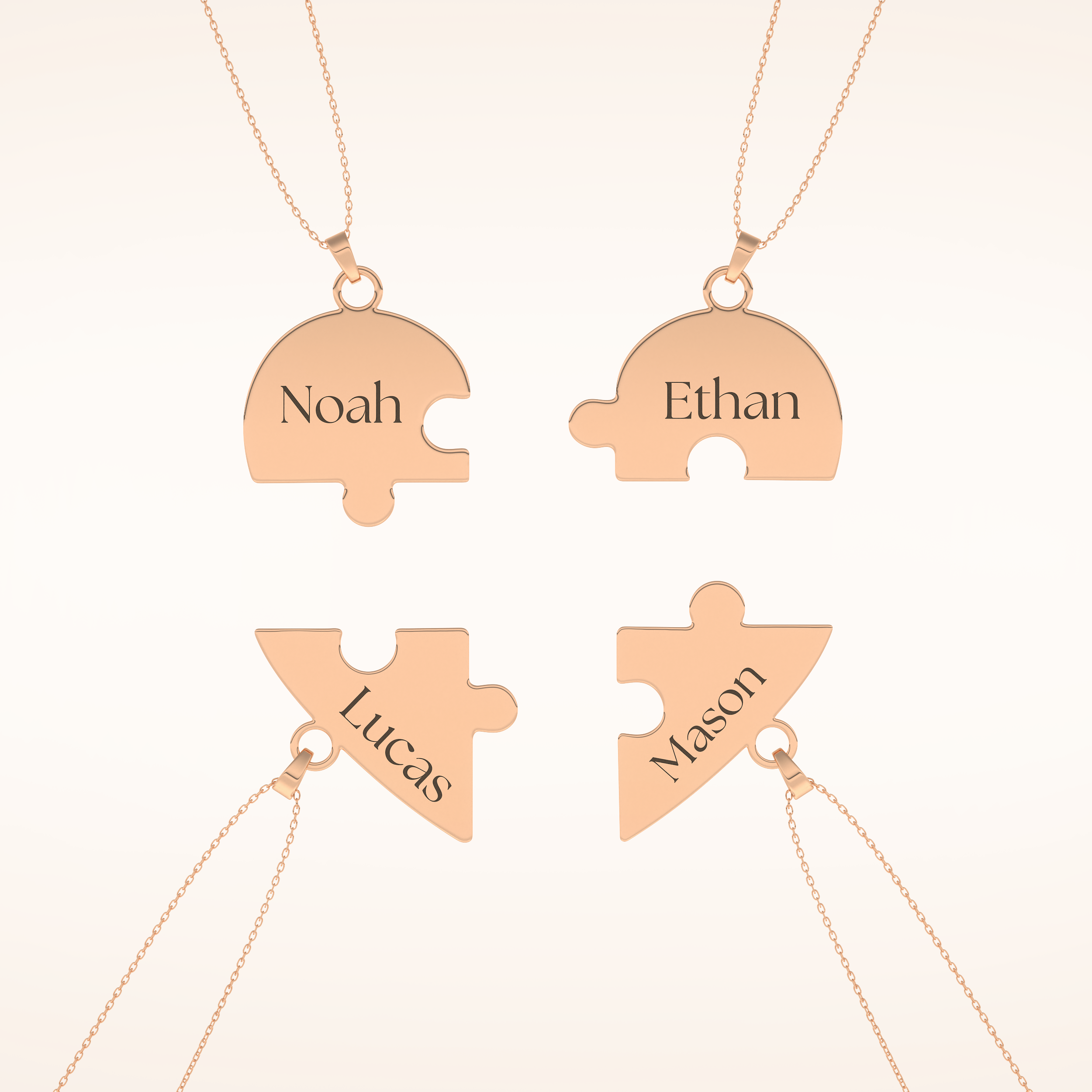 Custom Engraved Heart Puzzle Pendant Necklace – Crafted with Meaning 20