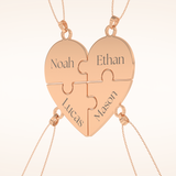 Custom Engraved Heart Puzzle Pendant Necklace – Crafted with Meaning 21