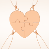 Custom Engraved Heart Puzzle Pendant Necklace – Crafted with Meaning 23
