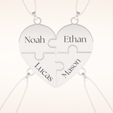Custom Engraved Heart Puzzle Pendant Necklace – Crafted with Meaning 1