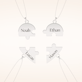 Custom Engraved Heart Puzzle Pendant Necklace – Crafted with Meaning 2