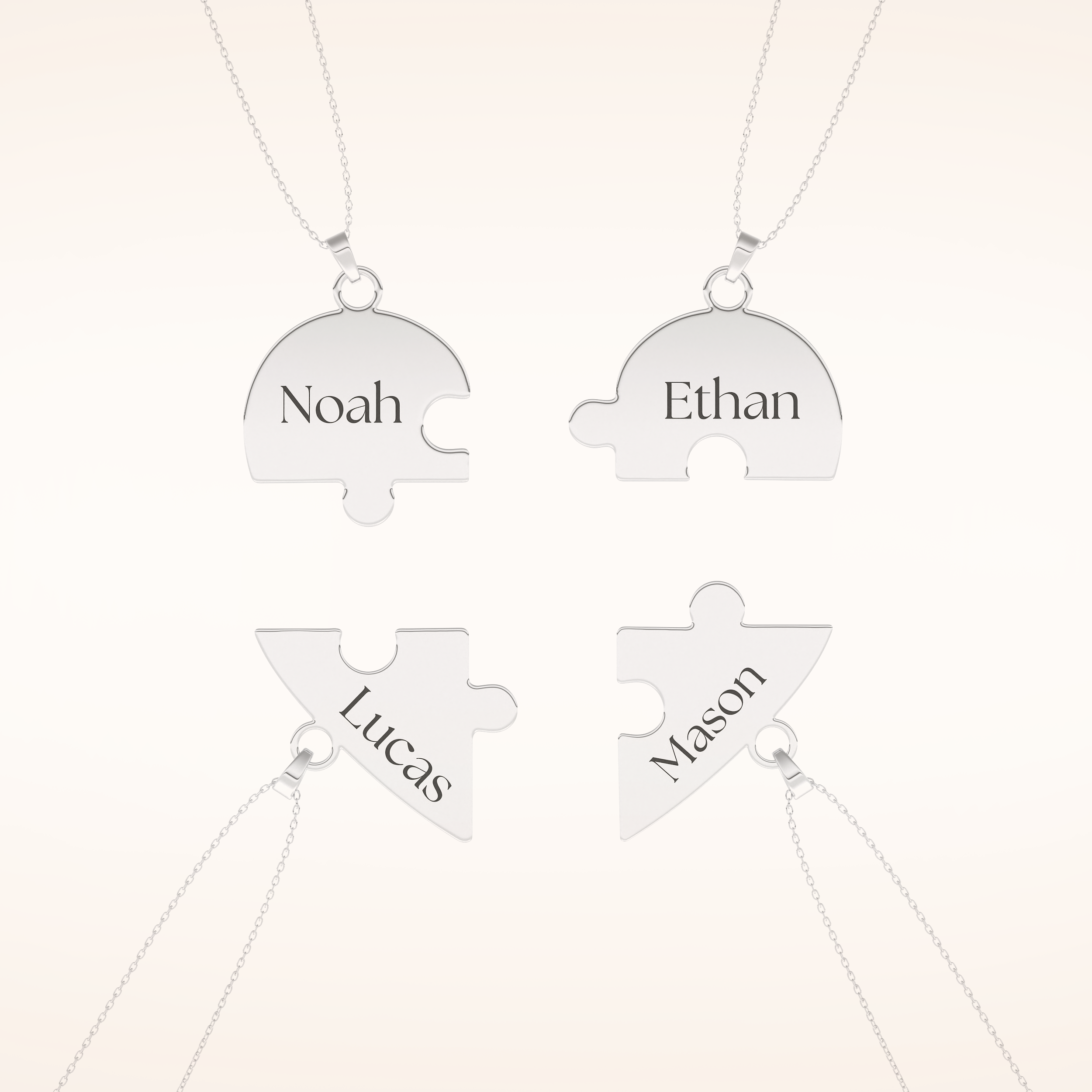 Custom Engraved Heart Puzzle Pendant Necklace – Crafted with Meaning 2