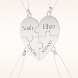 Custom Engraved Heart Puzzle Pendant Necklace – Crafted with Meaning 3