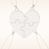 Custom Engraved Heart Puzzle Pendant Necklace – Crafted with Meaning 5