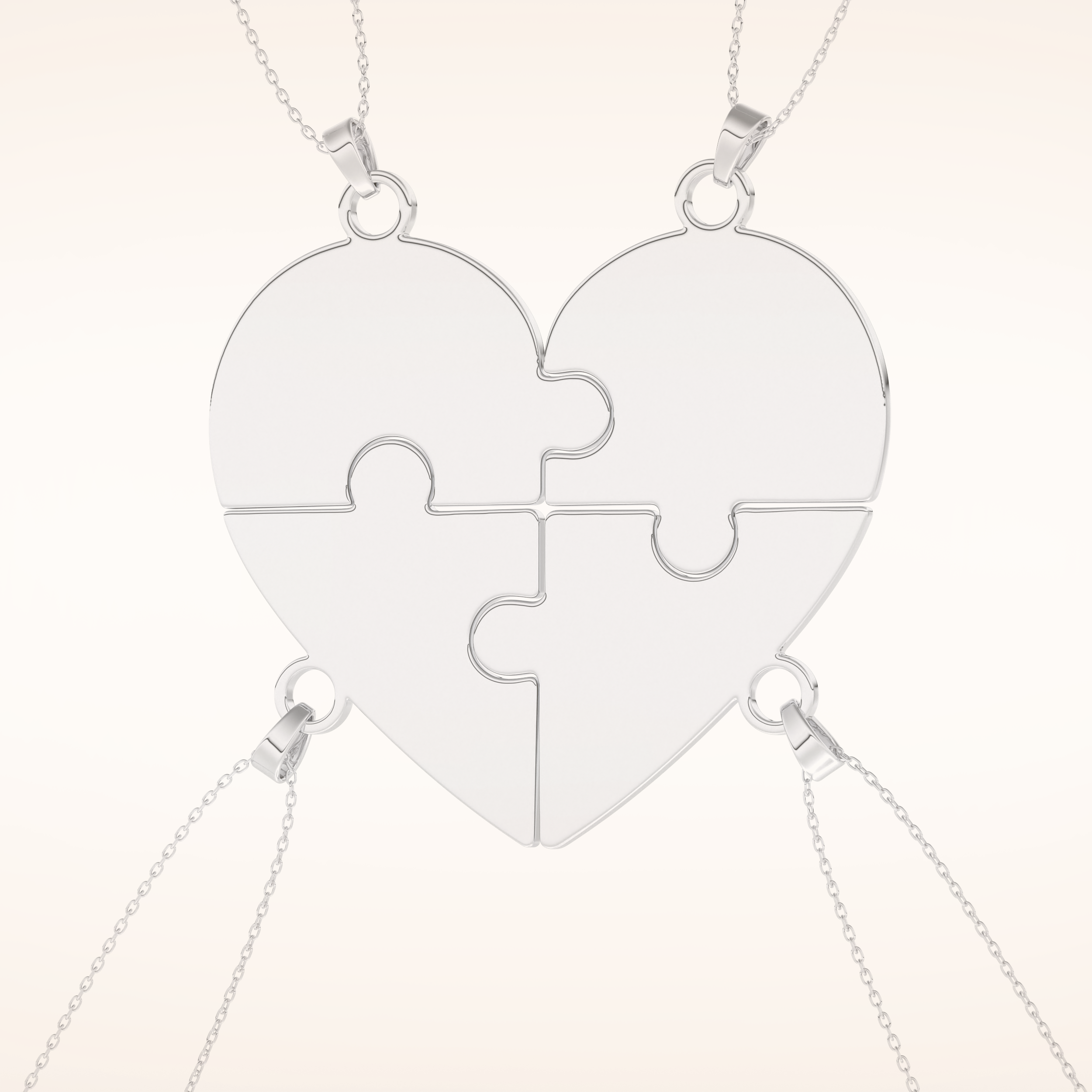 Custom Engraved Heart Puzzle Pendant Necklace – Crafted with Meaning 5