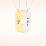 Custom Engraved Split Heart Pendant Necklace – Crafted with Meaning 6