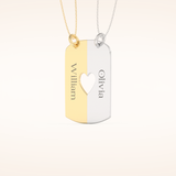 Custom Engraved Split Heart Pendant Necklace – Crafted with Meaning 7