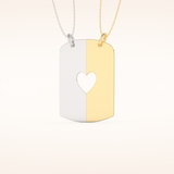 Custom Engraved Split Heart Pendant Necklace – Crafted with Meaning 9