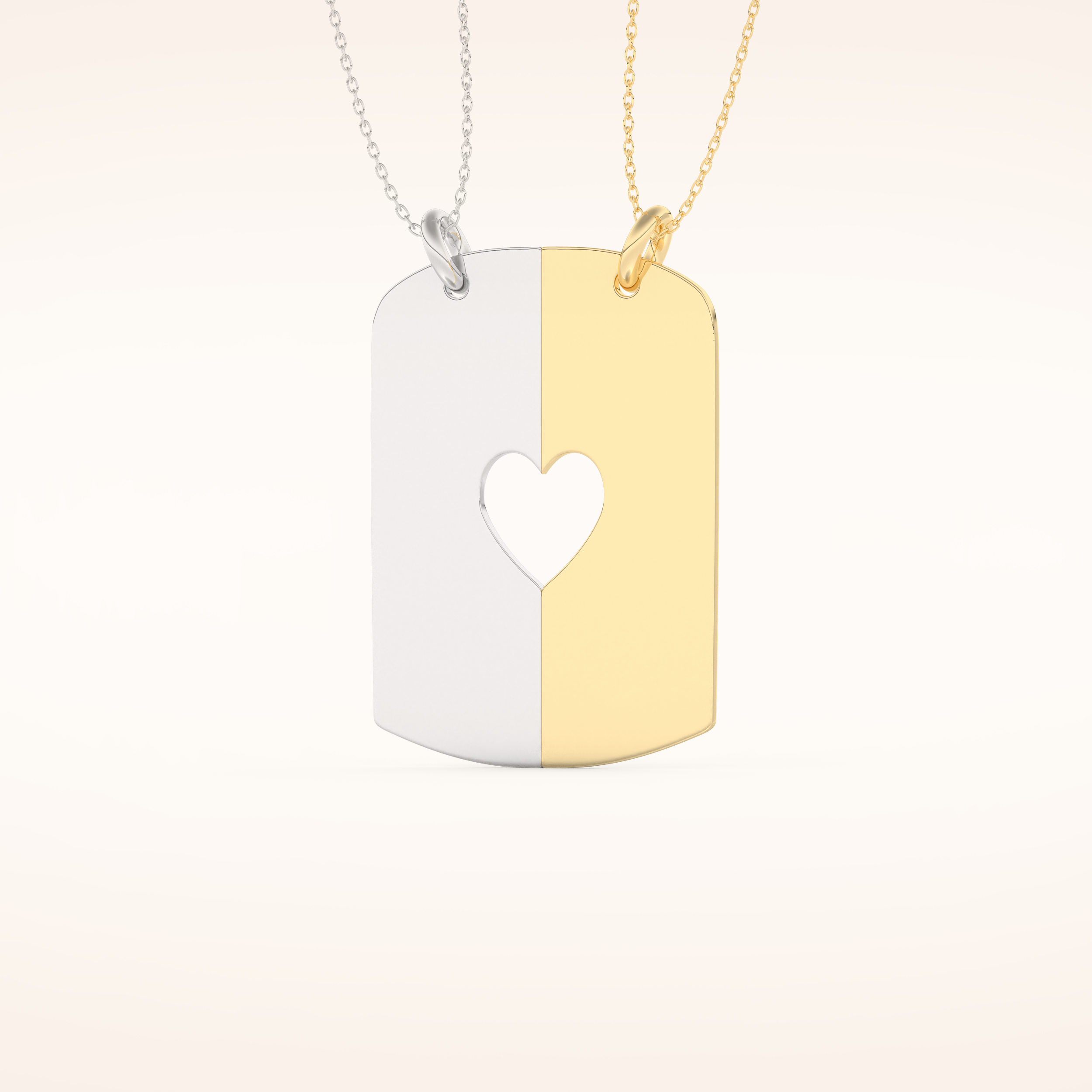 Custom Engraved Split Heart Pendant Necklace – Crafted with Meaning 9