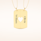 Custom Engraved Split Heart Pendant Necklace – Crafted with Meaning 11