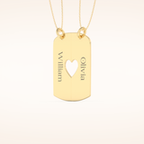 Custom Engraved Split Heart Pendant Necklace – Crafted with Meaning 12